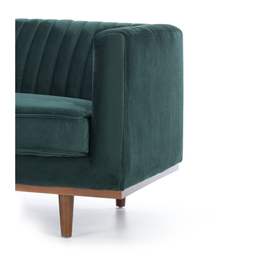 Madison 3 Seater Sofa - Dark Green Velvet image 4